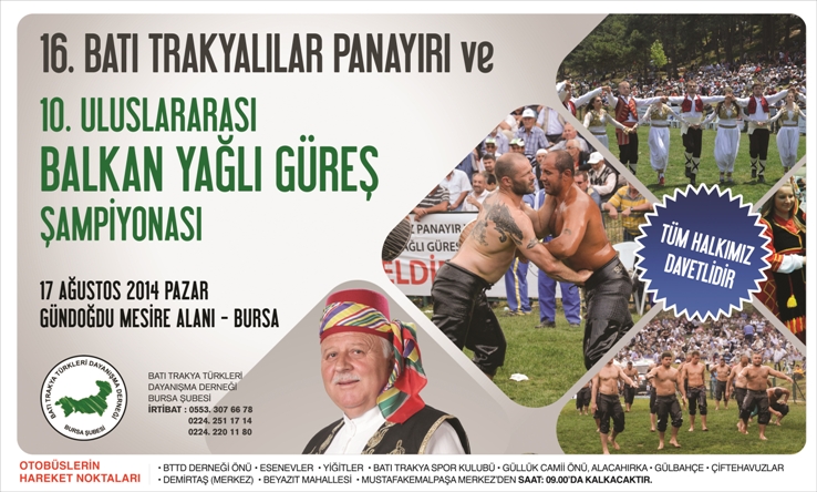 Bursa Batı Trakyalılar Panayırı Yarın Yapılacak